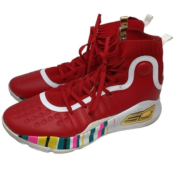 Under Armour Shoes Men’s 10 Steph Curry Chinese New Year Basketball High Tops - Picture 2 of 11